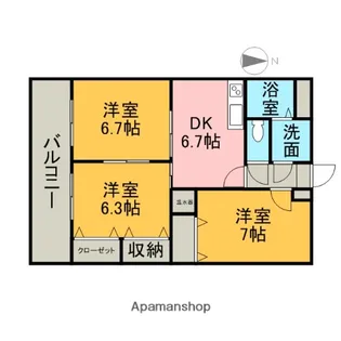 M・ジュールマンション【2階】の間取り