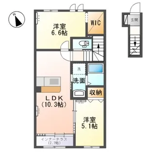アヴニール松原【2階】の間取り