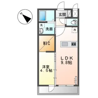サン・ディライト下判田【1階】の間取り