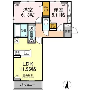 PREMILIFE花高松18【207号室】の間取り