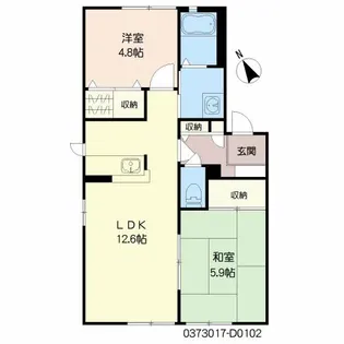 シャーメゾン昴 D棟【1階】の間取り