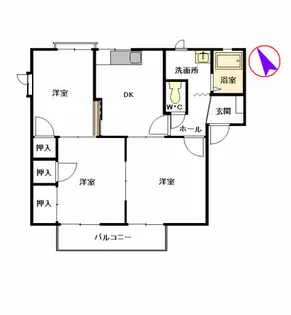 クレール新春日 B棟【2階】の間取り