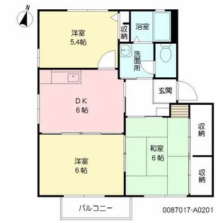ディアス若杉【2階】の間取り