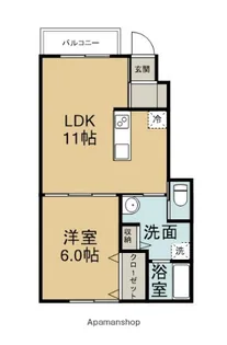 イルミナーレ原新町【1階】の間取り