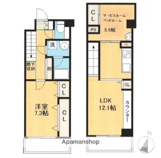 BLISS長浜【501号室】の間取り