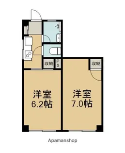 リルームス中津留【2階】の間取り