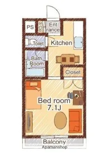 リルームス寒田A棟【304号室】の間取り