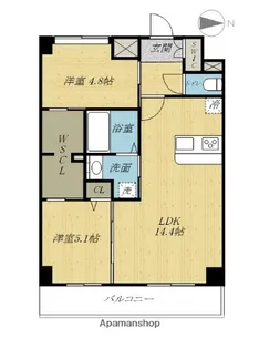 スカイメゾン新町【1203号室】の間取り