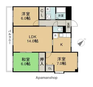 3LDKの間取り画像