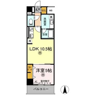 リモナーデ府内【6階】の間取り