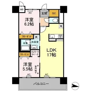PARK AVENUE EAST【7階】の間取り