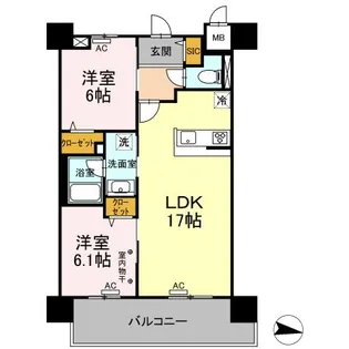 PARK AVENUE EAST【12階】の間取り