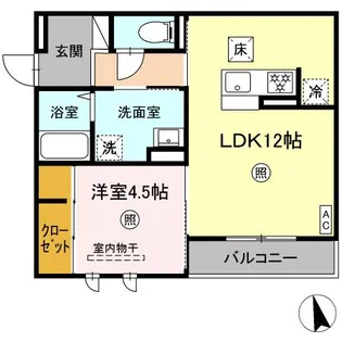 PREMILIFE大州浜【1階】の間取り