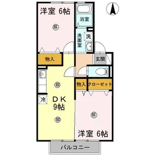 エクレール美濃屋 B【1階】の間取り