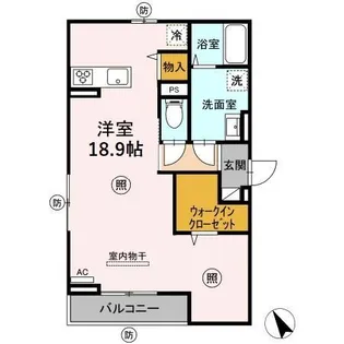 LAULEA 大道【3階】の間取り