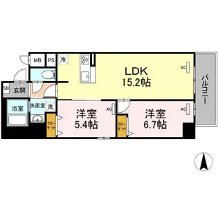 PARK AVENUE WEST【1階】の間取り