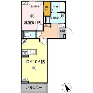 PREMILIFE政所 Ⅰ棟【3階】の間取り