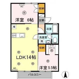 アスール三佐【2階】の間取り