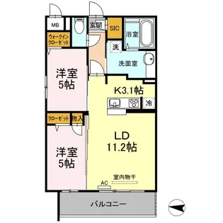 アン・シャトウ【406号室】の間取り
