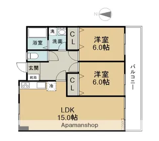 グレイス河村【4階】の間取り