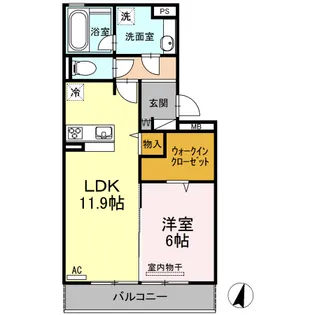グリーンパーク東浜【3階】の間取り