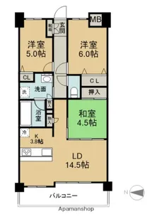 アルファステイツ大分駅前 205【205号室】の間取り