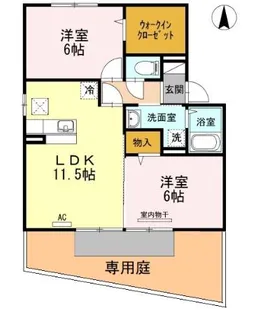 モンテ シエル B棟【1階】の間取り