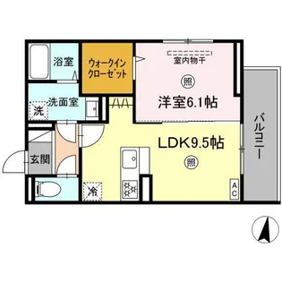 1LDKの間取り画像