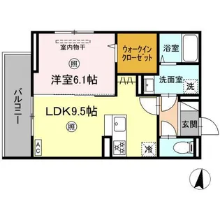 PREMILIFE日岡【3階】の間取り