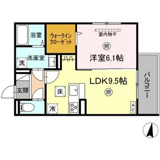 PREMILIFE日岡【1階】の間取り