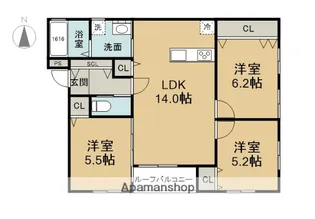 JB錦町BROCADE【2階】の間取り