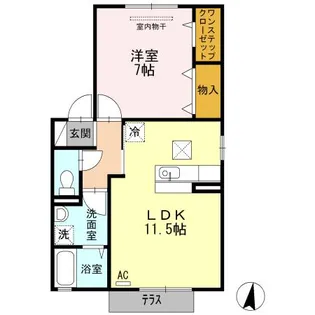 コーポラス羽屋B【1階】の間取り