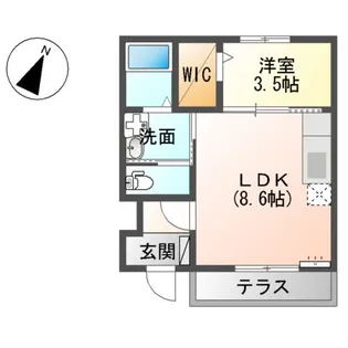 1LDKの間取り画像