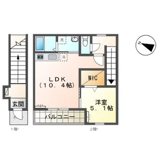 リバーフロント長浜【2階】の間取り