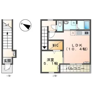 リバーフロント長浜【2階】の間取り