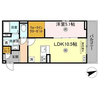 ヴェルシオール リアン【2階】の間取り