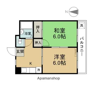 アメニックス賀来Ⅱ【402号室】の間取り