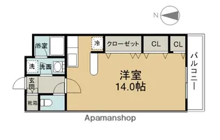 三洋コーポNO.7【505号室】の間取り