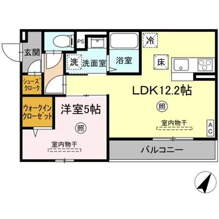 CHERIE MAISON明野(シェリー メゾン)【1階】の間取り