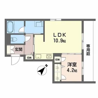 シャーメゾン アルメリア【1階】の間取り