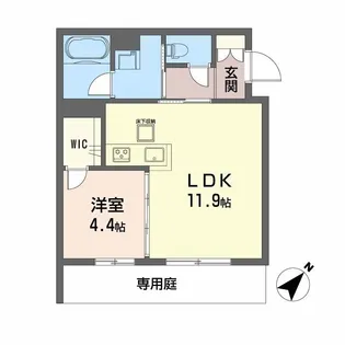 シャーメゾン アルメリア【1階】の間取り