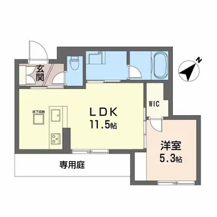 シャーメゾン アルメリア【1階】の間取り