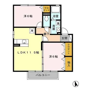 ナチュール北 C【2階】の間取り