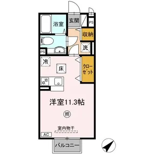 アベニール羽田【1階】の間取り