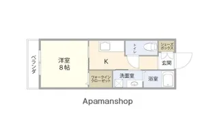 アディー鴛野【401号室】の間取り