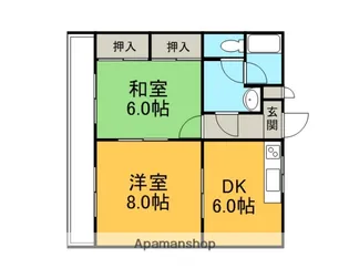 第2宗コーポ【A307号室】の間取り