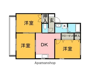 セジュール秋月A棟【2階】の間取り