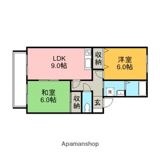 コンフォールかわの【101号室】の間取り