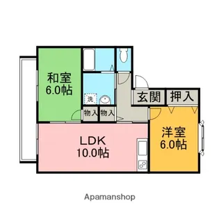 2LDKの間取り画像
