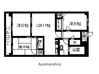 グレイスコートⅠ【4階】の間取り